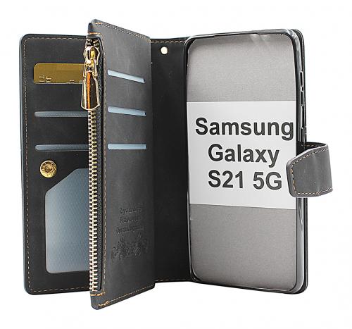 billigamobilskydd.se XL Standcase Luksuskotelo puhelimeen Samsung Galaxy S21 5G (SM-G991B)