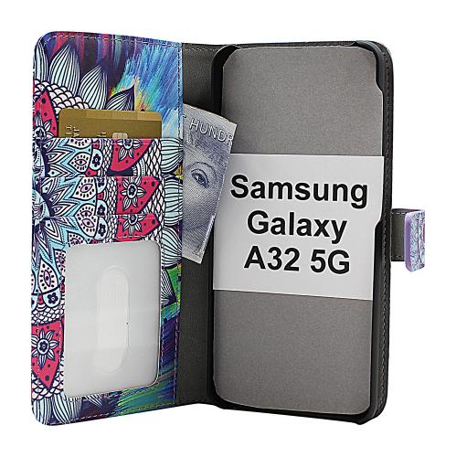CoverIn Skimblocker Design Magneettilompakko Samsung Galaxy A32 5G (SM-A326B)