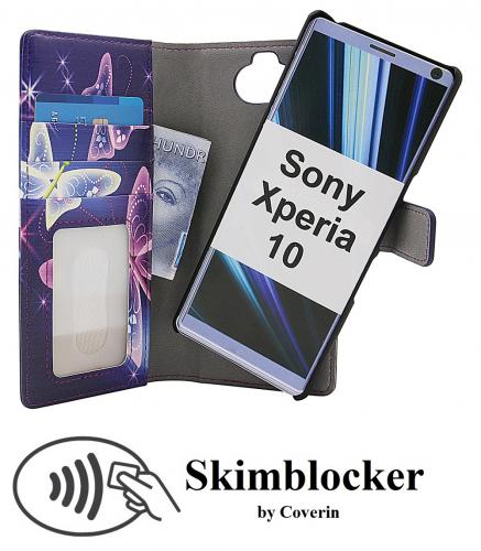 CoverIn Skimblocker Design Magneettilompakko Sony Xperia 10