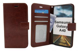 billigamobilskydd.se Crazy Horse Lompakko Samsung Galaxy A40 (A405FN/DS)