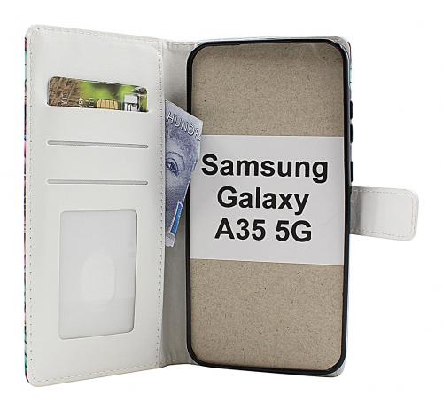 billigamobilskydd.se Kuviolompakko Samsung Galaxy A35 5G