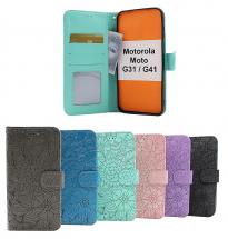 billigamobilskydd.se Flower Standcase Wallet Motorola Moto G31/G41
