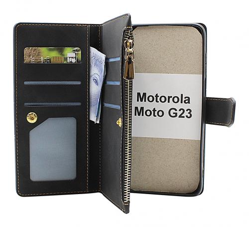 billigamobilskydd.se XL Standcase Luksuskotelo puhelimeen Motorola Moto G23