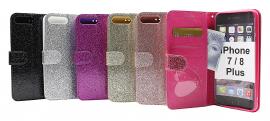 billigamobilskydd.se Standcase Glitter Wallet iPhone 7 Plus / 8 Plus