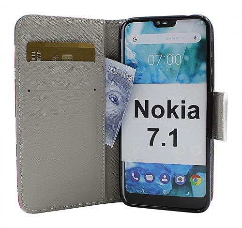 billigamobilskydd.se Kuviolompakko Nokia 7.1