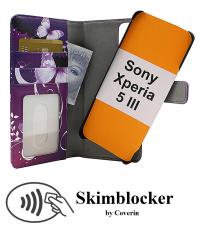 CoverIn Skimblocker Design Magneettilompakko Sony Xperia 5 III (XQ-BQ52)