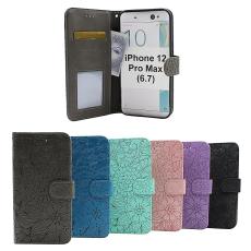 billigamobilskydd.se Flower Standcase Wallet iPhone 12 Pro Max (6.7)