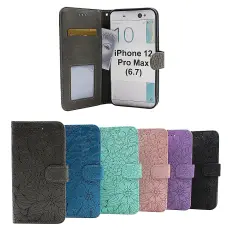 billigamobilskydd.se Flower Standcase Wallet iPhone 12 Pro Max (6.7)