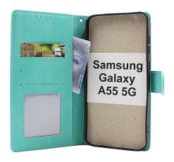 billigamobilskydd.se Flower Standcase Wallet Samsung Galaxy A55 5G