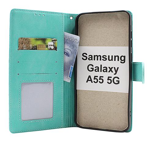 billigamobilskydd.se Flower Standcase Wallet Samsung Galaxy A55 5G