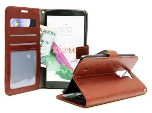 billigamobilskydd.se Crazy Horse Lompakko LG K10 (K420N)