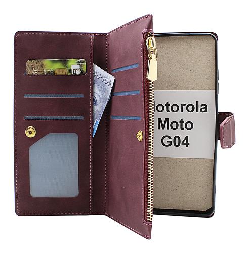 billigamobilskydd.se XL Standcase Luksuskotelo puhelimeen Motorola Moto G04