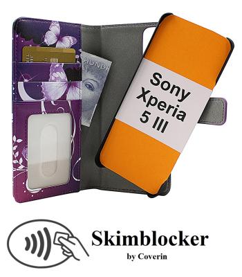 Skimblocker Design Magneettilompakko Sony Xperia 5 III (XQ-BQ52)
