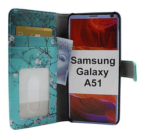 Coverin Skimblocker Design Magneettilompakko Samsung Galaxy A51 (A515F/DS)