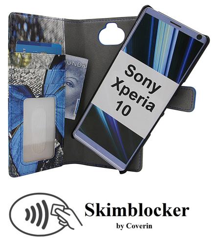 Coverin Skimblocker Design Magneettilompakko Sony Xperia 10