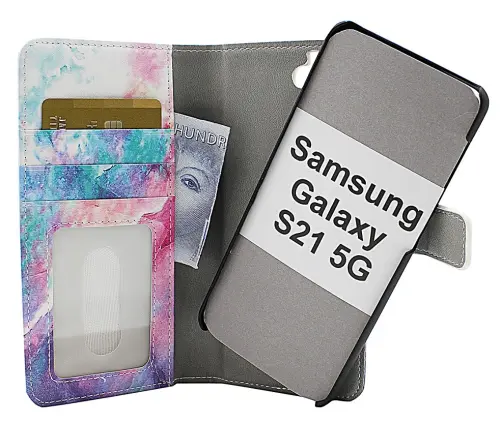 Coverin Skimblocker Design Magneettilompakko Samsung Galaxy S21 5G (G991B)