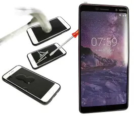 Coverin Full Frame Karkaistusta Lasista Nokia 7 Plus