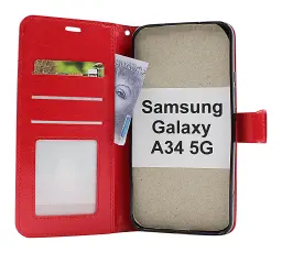 Coverin Crazy Horse Lompakko Samsung Galaxy A34 5G