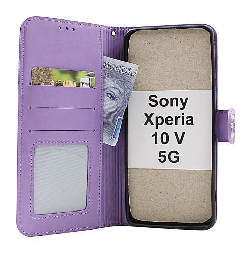 billigamobilskydd.se Flower Standcase Wallet Sony Xperia 10 V 5G