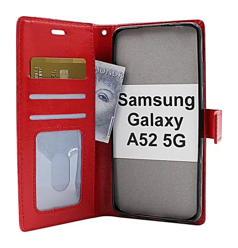 billigamobilskydd.se Crazy Horse Lompakko Samsung Galaxy A52 / A52 5G / A52s 5G