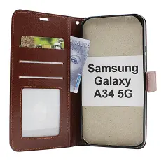 Coverin Crazy Horse Lompakko Samsung Galaxy A34 5G