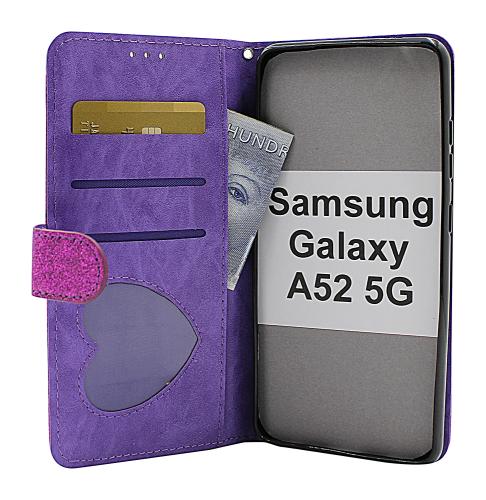 billigamobilskydd.se Standcase Glitter Wallet Samsung Galaxy A52 5G (A525F / A526B)