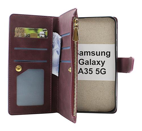 billigamobilskydd.se XL Standcase Luksuskotelo puhelimeen Samsung Galaxy A35 5G