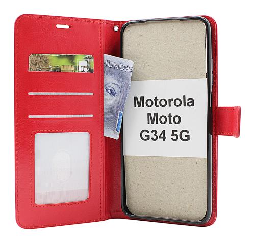 billigamobilskydd.se Crazy Horse Lompakko Motorola Moto G34 5G