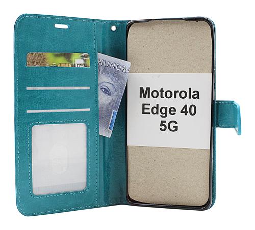 billigamobilskydd.se Crazy Horse Lompakko Motorola Edge 40 5G