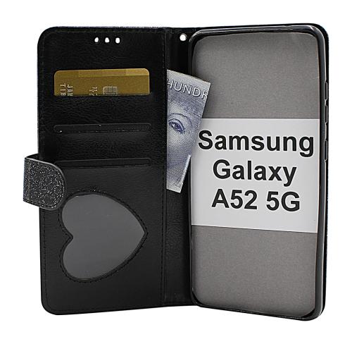 billigamobilskydd.se Standcase Glitter Wallet Samsung Galaxy A52 / A52 5G / A52s 5G