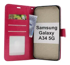 Coverin Crazy Horse Lompakko Samsung Galaxy A34 5G