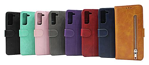 billigamobilskydd.se Zipper Standcase Wallet Samsung Galaxy S21 FE 5G (SM-G990B)