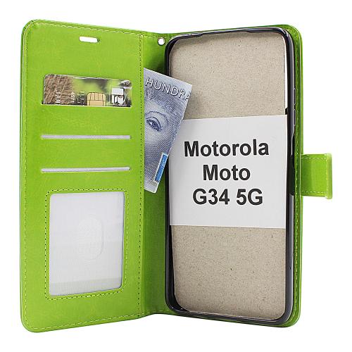 billigamobilskydd.se Crazy Horse Lompakko Motorola Moto G34 5G