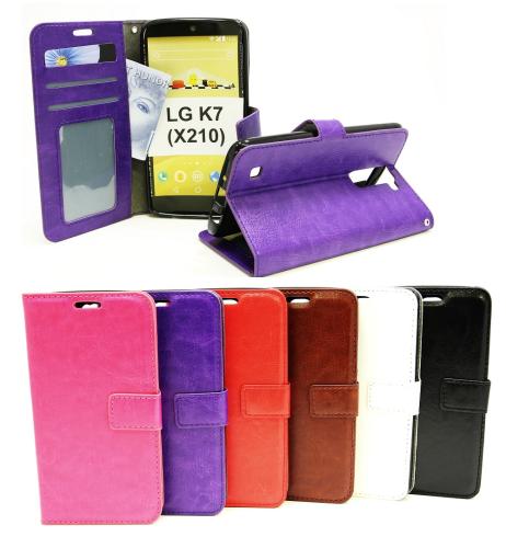 billigamobilskydd.se Crazy Horse Lompakko LG K7 (X210)