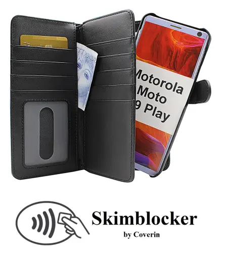 Coverin Skimblocker XL Magnet Wallet Motorola Moto G9 Play