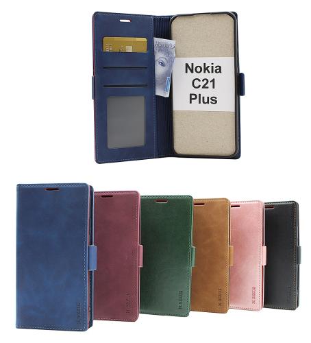 billigamobilskydd.se Luksuskotelo Standcase Wallet Nokia C21 Plus