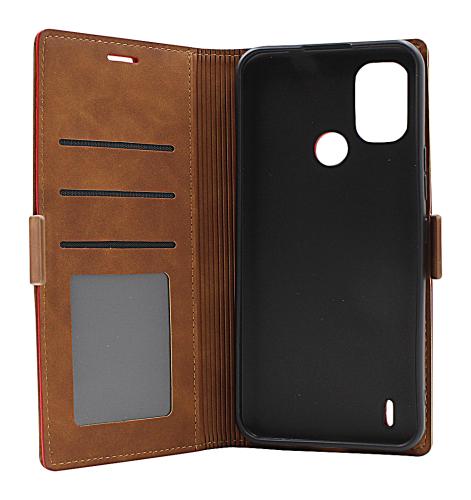 billigamobilskydd.se Luksuskotelo Standcase Wallet Nokia C21 Plus
