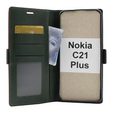 billigamobilskydd.se Luksuskotelo Standcase Wallet Nokia C21 Plus