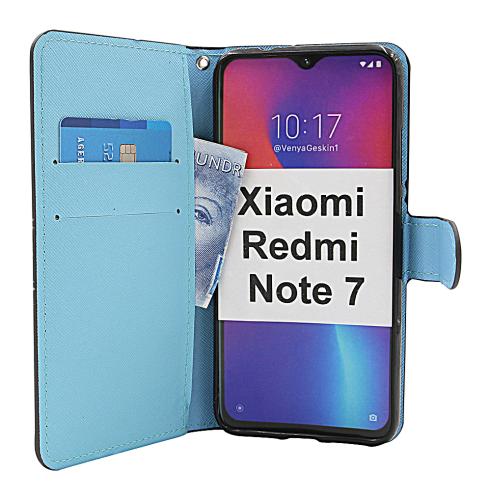 billigamobilskydd.se Kuviolompakko Xiaomi Redmi Note 7