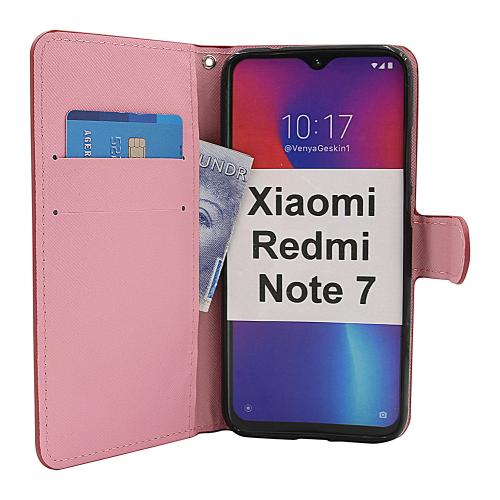 billigamobilskydd.se Kuviolompakko Xiaomi Redmi Note 7