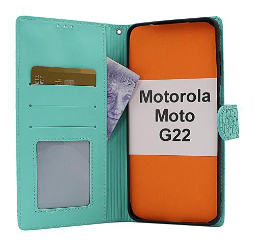 billigamobilskydd.se Flower Standcase Wallet Motorola Moto G22