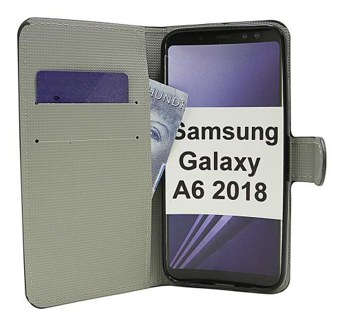 billigamobilskydd.se Kuviolompakko Samsung Galaxy A6 2018 (A600FN/DS)