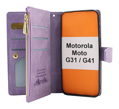 billigamobilskydd.se XL Standcase Luksuskotelo puhelimeen Motorola Moto G31/G41