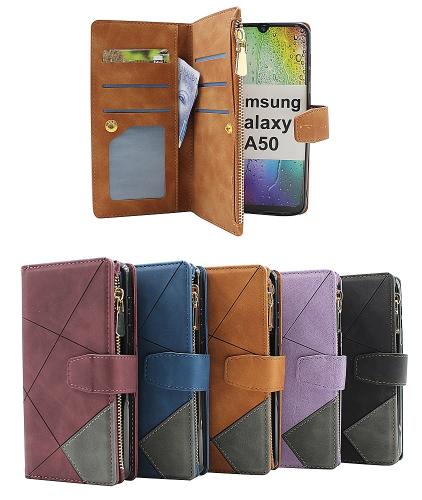 billigamobilskydd.se XL Standcase Luksuskotelo puhelimeen Samsung Galaxy A50 (A505FN/DS)