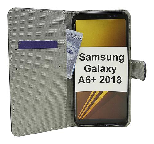 billigamobilskydd.se Kuviolompakko Samsung Galaxy A6 Plus 2018 (A605FN/DS)