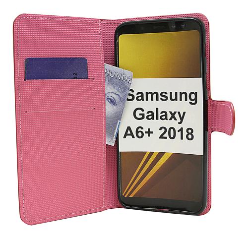 billigamobilskydd.se Kuviolompakko Samsung Galaxy A6 Plus 2018 (A605FN/DS)