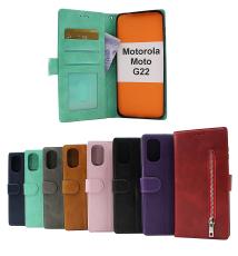 billigamobilskydd.se Zipper Standcase Wallet Motorola Moto G22