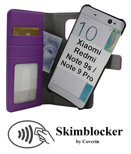 Coverin Skimblocker Magneettikotelo Xiaomi Redmi Note 9s / Note 9 Pro