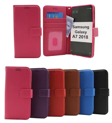 billigamobilskydd.se New Jalusta Lompakkokotelo Samsung Galaxy A7 2018 (A750FN/DS)