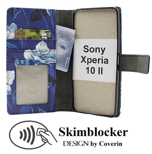 Coverin Skimblocker Sony Xperia 10 II Magneetti Puhelimen Kuoret Design
